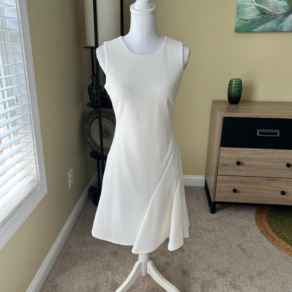 Calvin Klein White Flare Sleeveless Dress